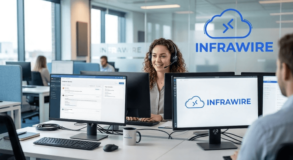 Equipa de suporte Infrawire disponível 24/7